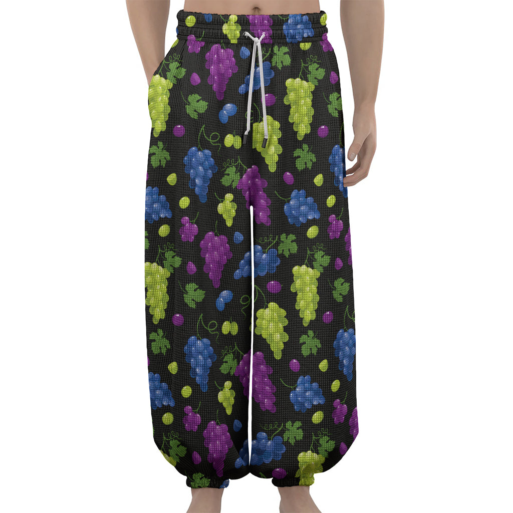 Colorful Grapes Pattern Print Lantern Pants