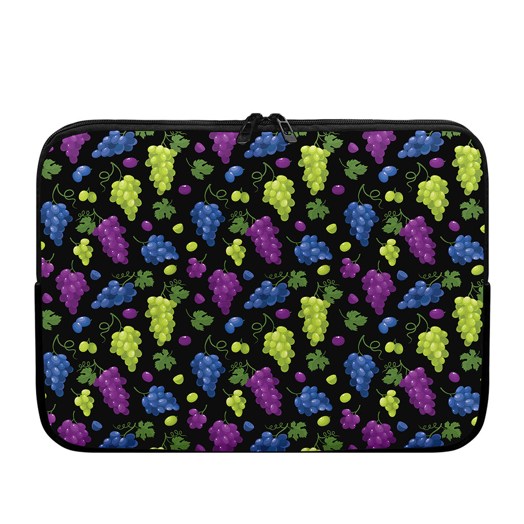 Colorful Grapes Pattern Print Laptop Sleeve