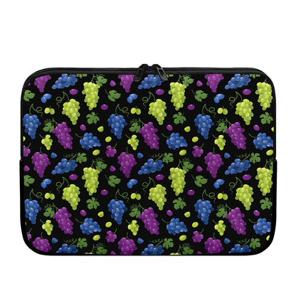 Colorful Grapes Pattern Print Laptop Sleeve