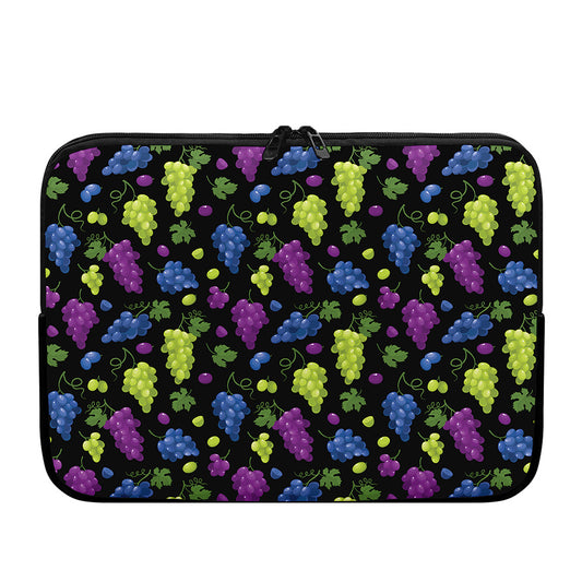 Colorful Grapes Pattern Print Laptop Sleeve