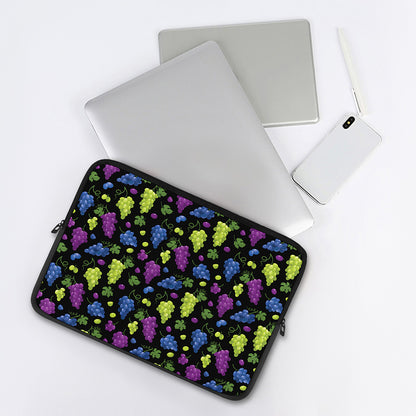 Colorful Grapes Pattern Print Laptop Sleeve