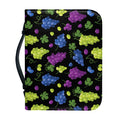 Colorful Grapes Pattern Print Leather Bible Cover
