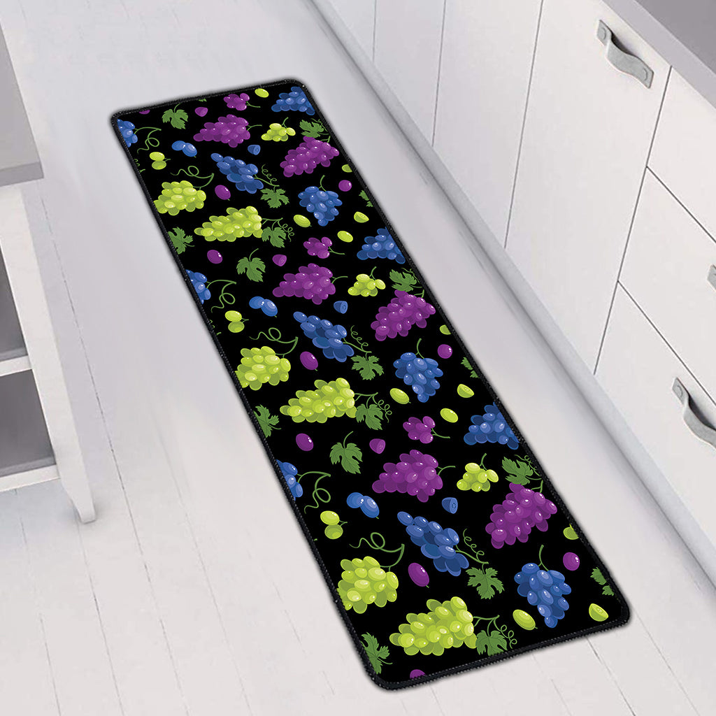 Colorful Grapes Pattern Print Long Kitchen Mat