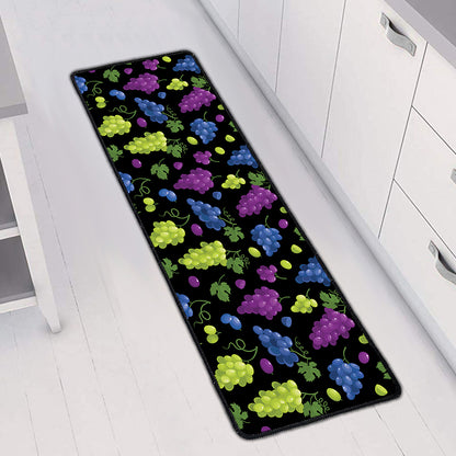 Colorful Grapes Pattern Print Long Kitchen Mat