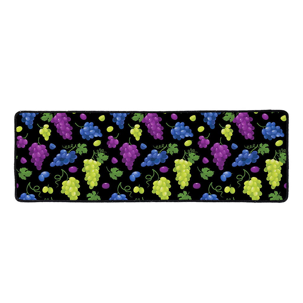 Colorful Grapes Pattern Print Long Kitchen Mat