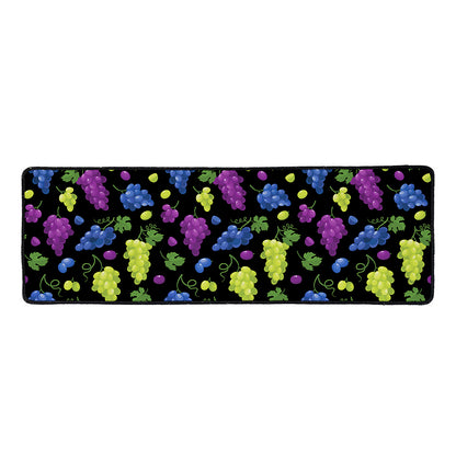 Colorful Grapes Pattern Print Long Kitchen Mat