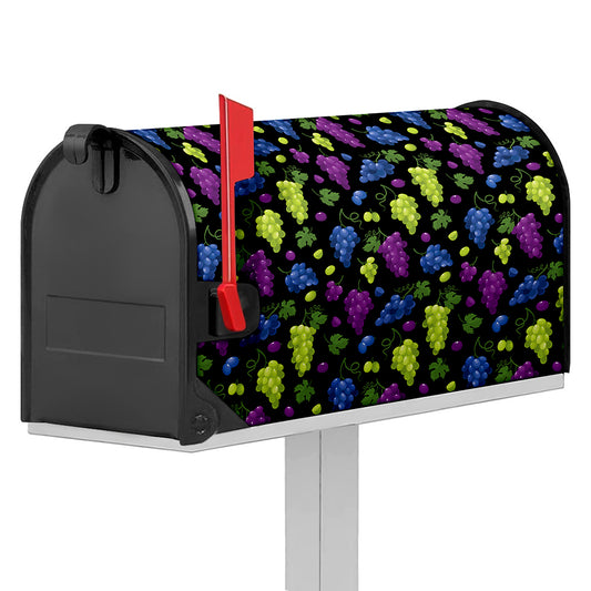 Colorful Grapes Pattern Print Mailbox Cover