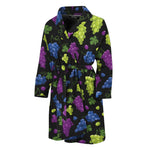 Colorful Grapes Pattern Print Men's Bathrobe