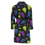 Colorful Grapes Pattern Print Men's Bathrobe