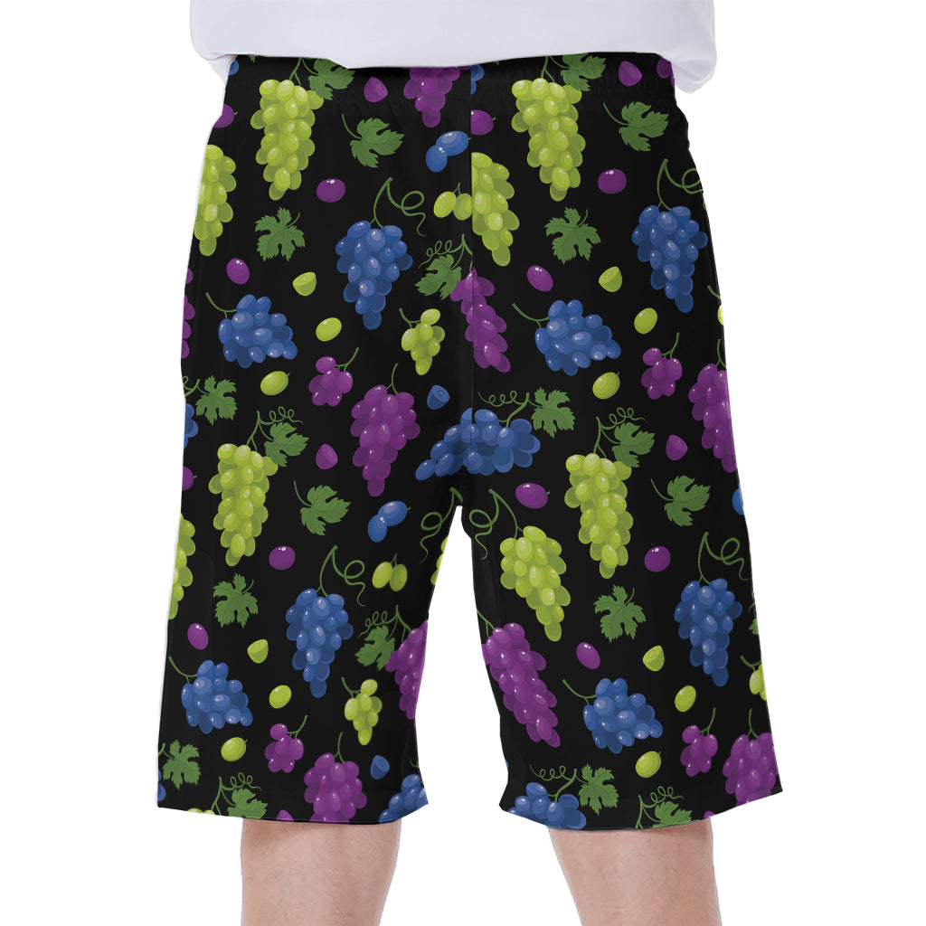 Colorful Grapes Pattern Print Men's Beach Shorts