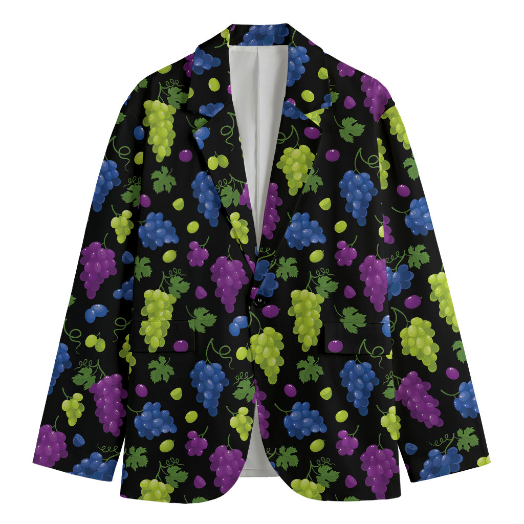 Colorful Grapes Pattern Print Men's Blazer
