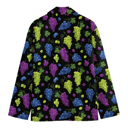 Colorful Grapes Pattern Print Men's Blazer