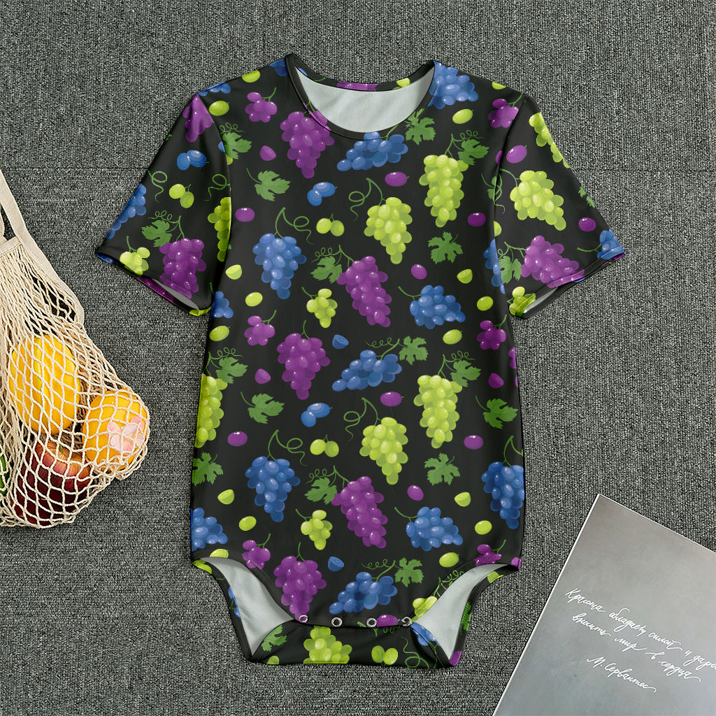 Colorful Grapes Pattern Print Men's Bodysuit