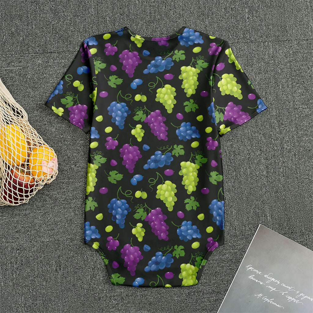 Colorful Grapes Pattern Print Men's Bodysuit