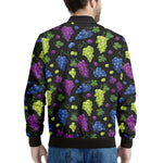 Colorful Grapes Pattern Print Men's Bomber Jacket