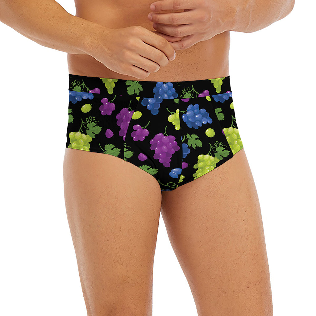Colorful Grapes Pattern Print Men's Briefs