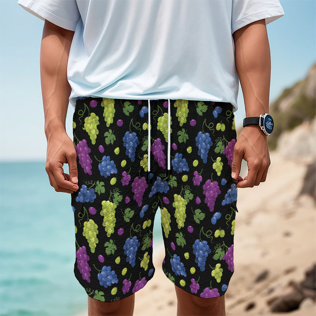 Colorful Grapes Pattern Print Men's Cargo Shorts
