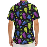 Colorful Grapes Pattern Print Men's Deep V-Neck Shirt