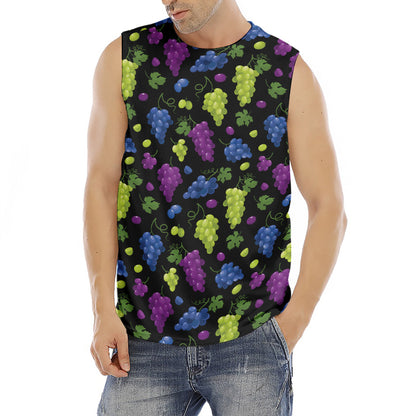 Colorful Grapes Pattern Print Men's Fitness Tank Top