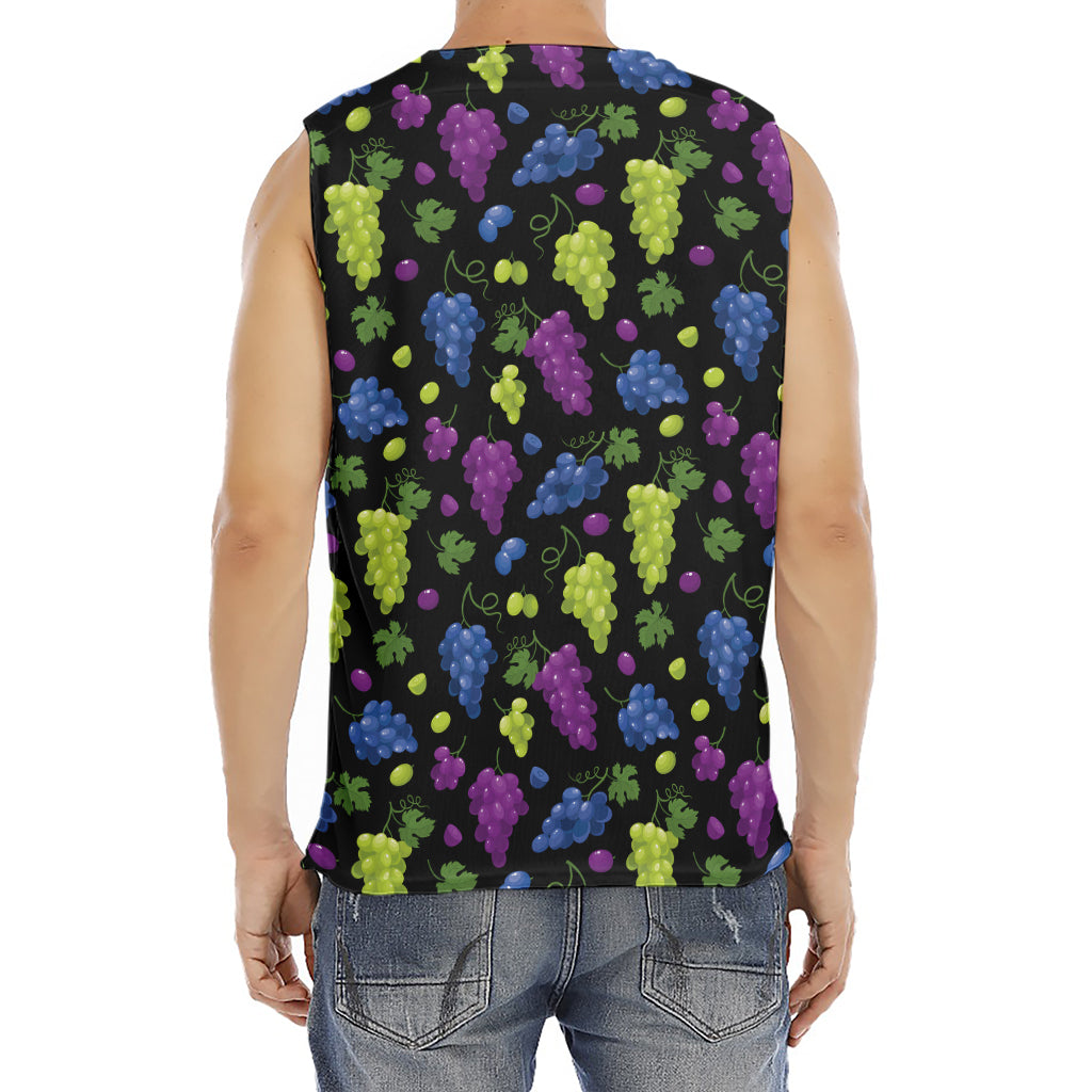 Colorful Grapes Pattern Print Men's Fitness Tank Top