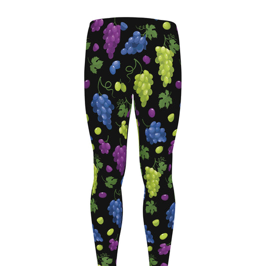 Colorful Grapes Pattern Print Men's leggings
