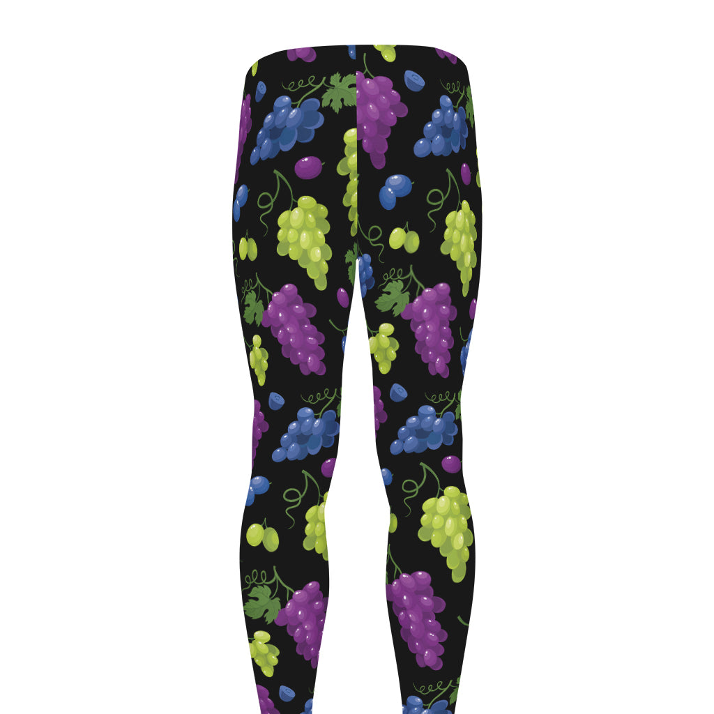Colorful Grapes Pattern Print Men's leggings