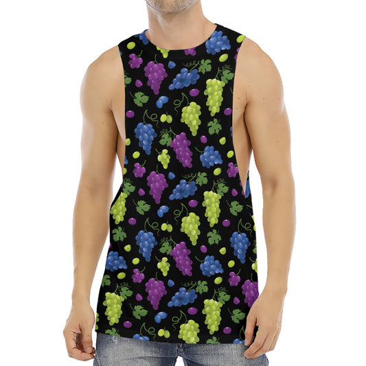 Colorful Grapes Pattern Print Men's Muscle Tank Top