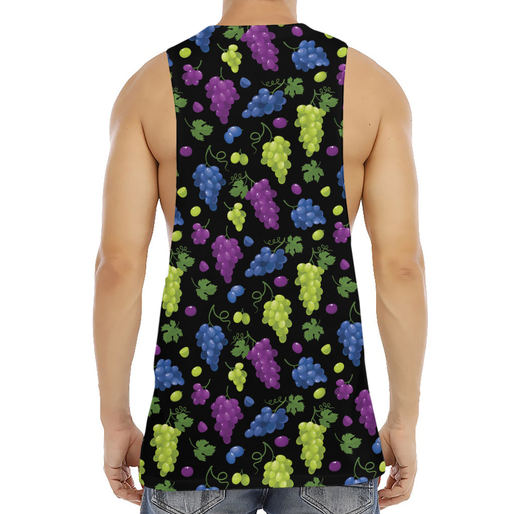 Colorful Grapes Pattern Print Men's Muscle Tank Top
