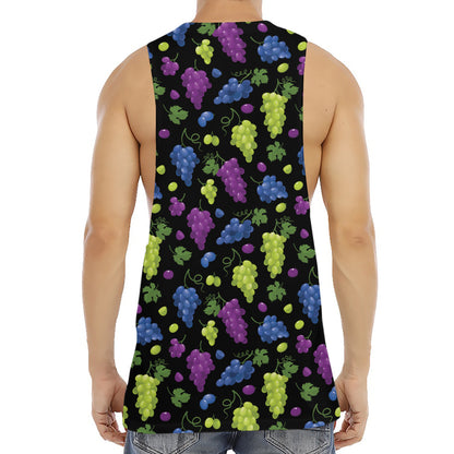 Colorful Grapes Pattern Print Men's Muscle Tank Top