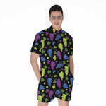 Colorful Grapes Pattern Print Men's Rompers