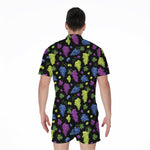 Colorful Grapes Pattern Print Men's Rompers