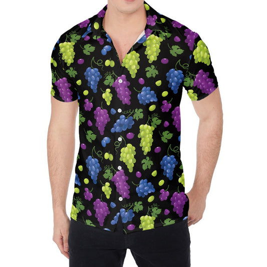 Colorful Grapes Pattern Print Men's Shirt