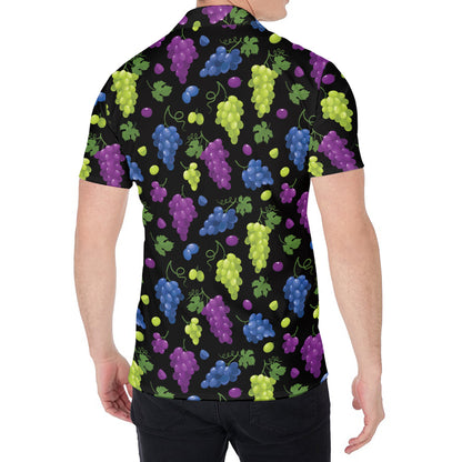 Colorful Grapes Pattern Print Men's Shirt
