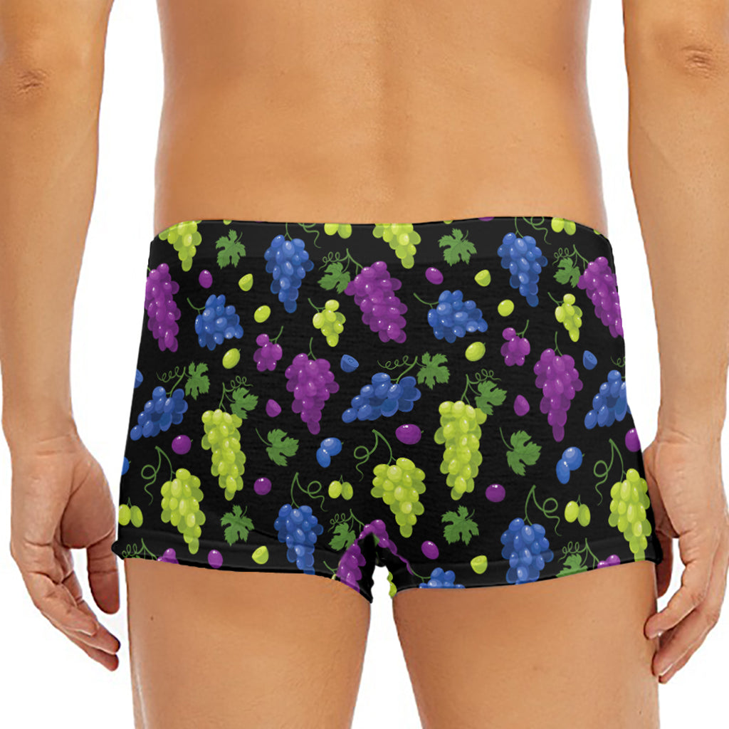 Colorful Grapes Pattern Print Men's Short Boxer Briefs