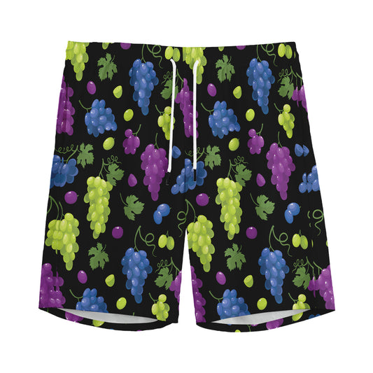 Colorful Grapes Pattern Print Men's Sports Shorts