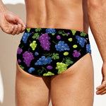 Colorful Grapes Pattern Print Men's Swim Briefs