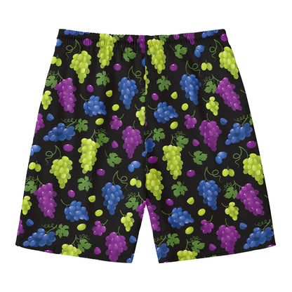 Colorful Grapes Pattern Print Men's Swim Trunks