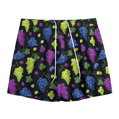 Colorful Grapes Pattern Print Mesh Shorts