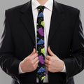 Colorful Grapes Pattern Print Necktie