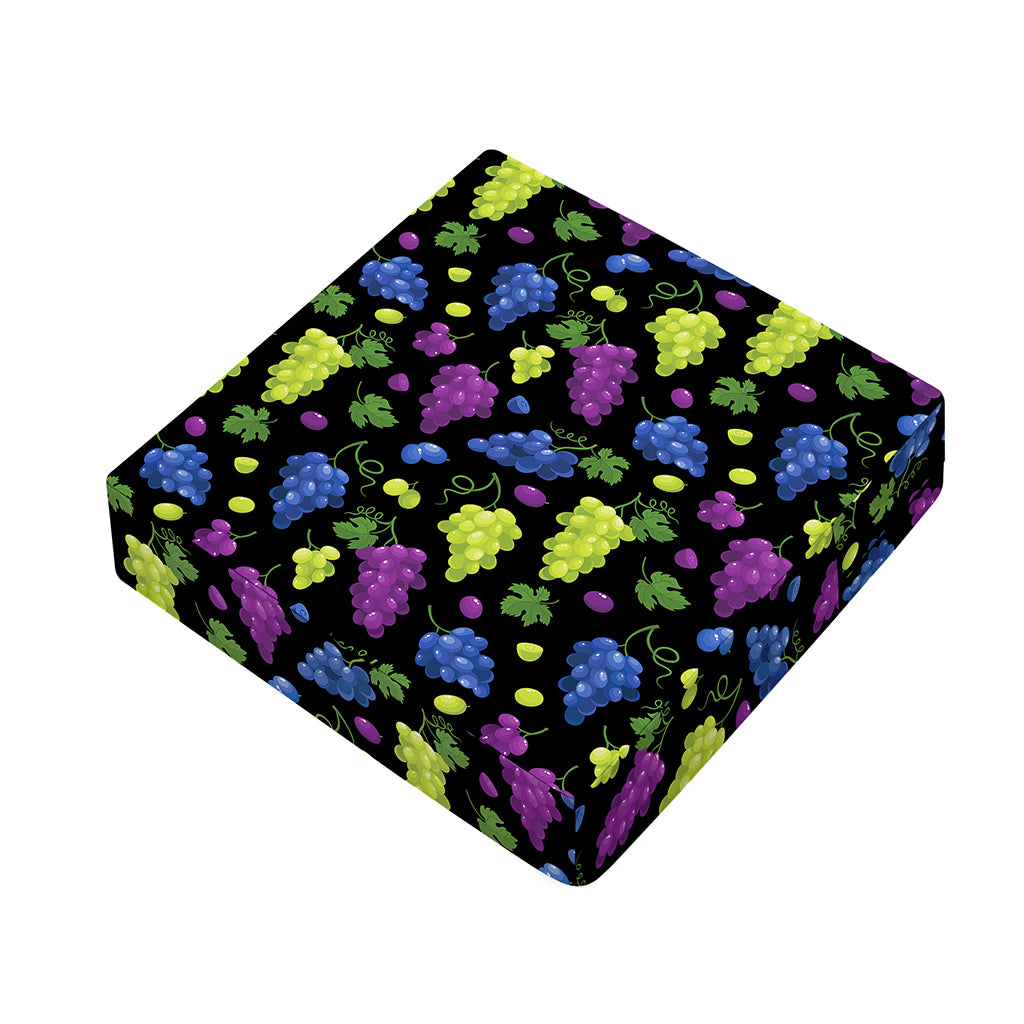 Colorful Grapes Pattern Print Outdoor Seat Cushion Cover