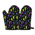 Colorful Grapes Pattern Print Oven Mitts