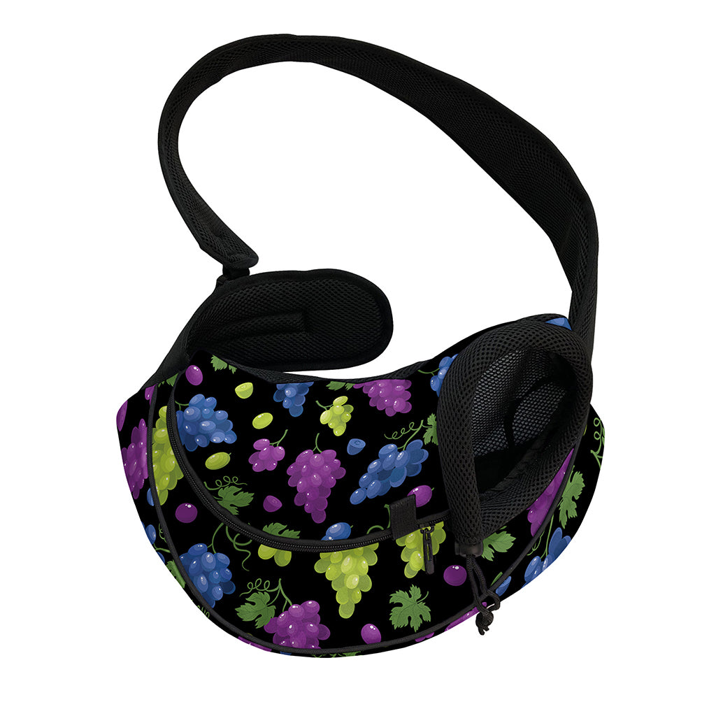 Colorful Grapes Pattern Print Pet Sling Carrier