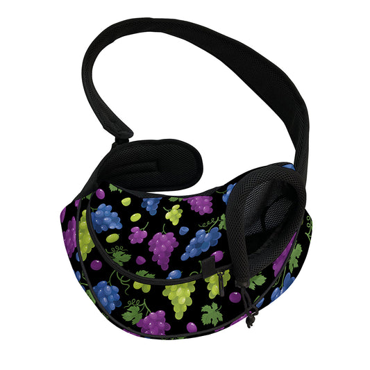 Colorful Grapes Pattern Print Pet Sling Carrier