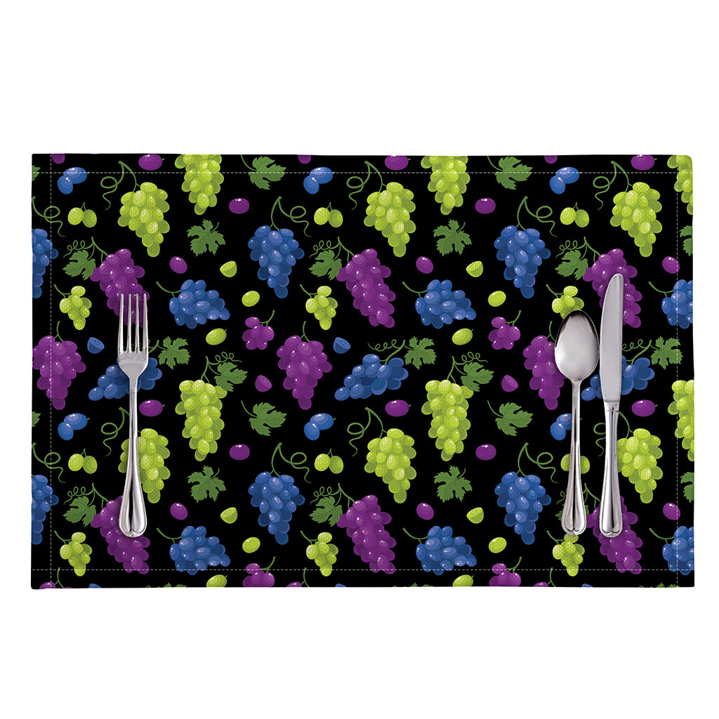 Colorful Grapes Pattern Print Placemat