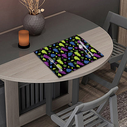 Colorful Grapes Pattern Print Placemat