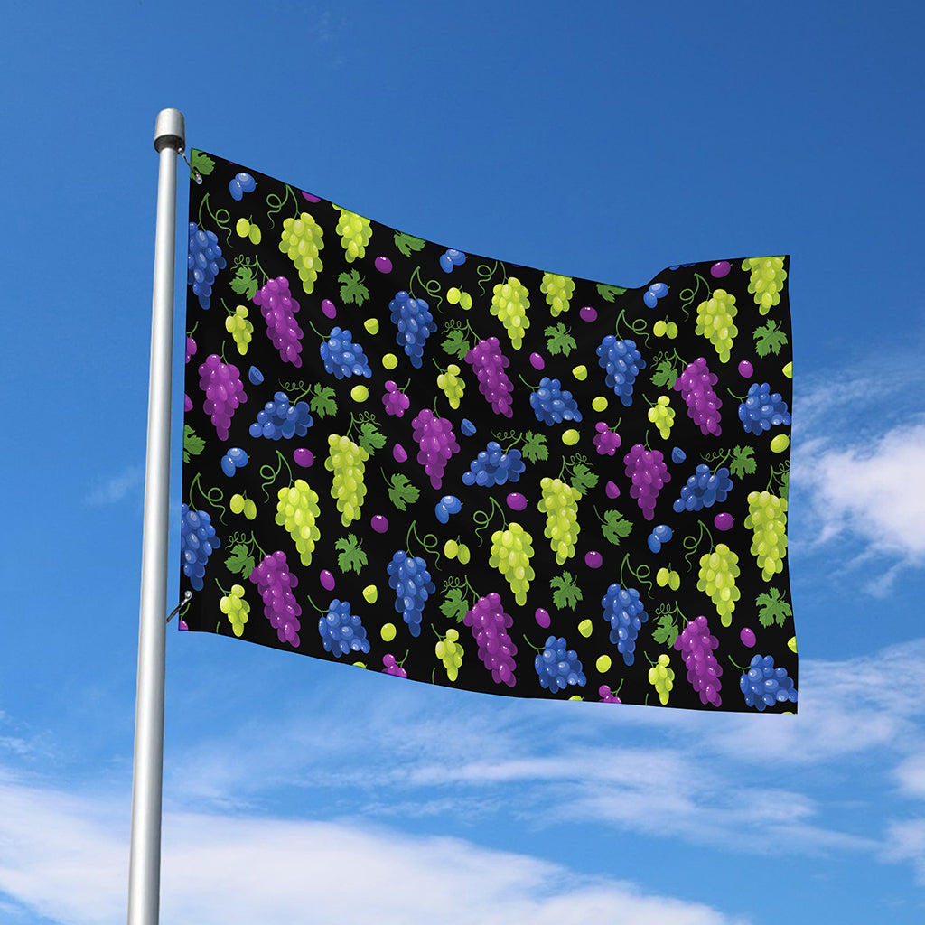 Colorful Grapes Pattern Print Polyester Flag