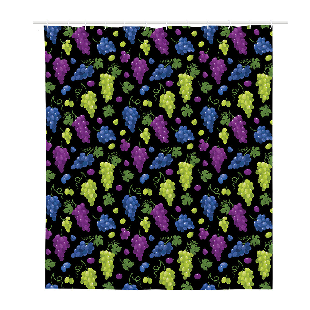 Colorful Grapes Pattern Print Polyester Shower Curtain