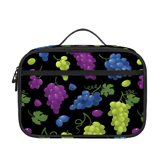 Colorful Grapes Pattern Print Portable Lunch Bag