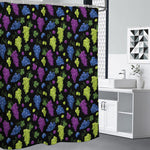 Colorful Grapes Pattern Print Premium Shower Curtain