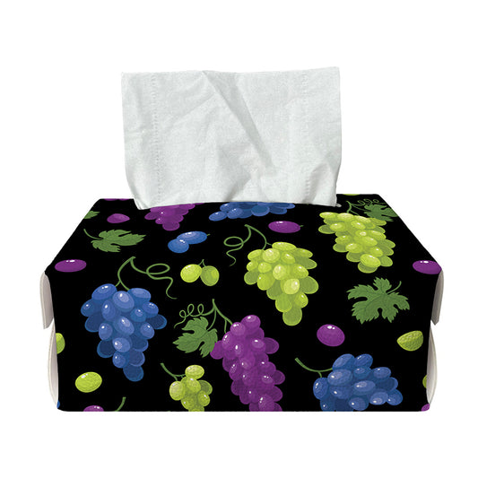 Colorful Grapes Pattern Print Rectangle Tissue Box Cover